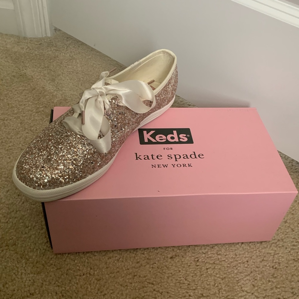 NEW glitter Keds x Kate Spade wedding shoes!!